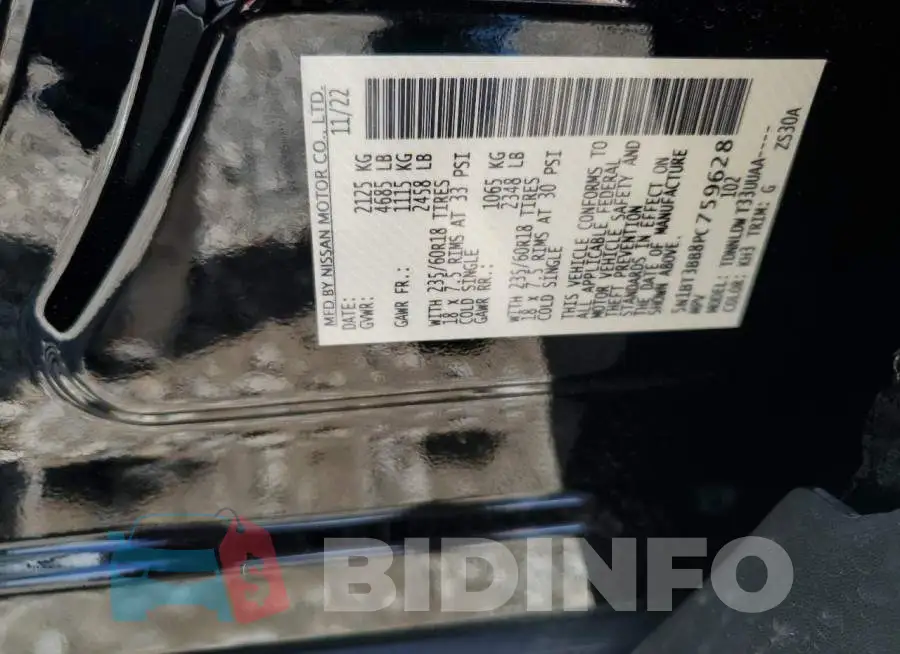 5N1BT3BB8PC759628 Photo# 13