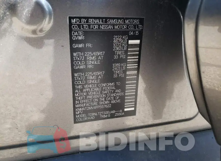 KNMAT2MV4FP557622 Photo# 10