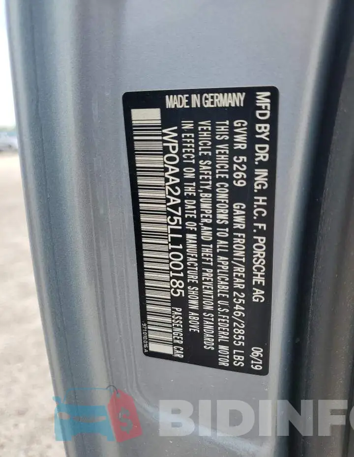 WP0AA2A75LL100185 Photo# 12