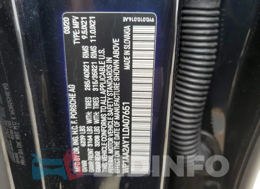 WP1AA2AY1LDA07651 Photo# 13