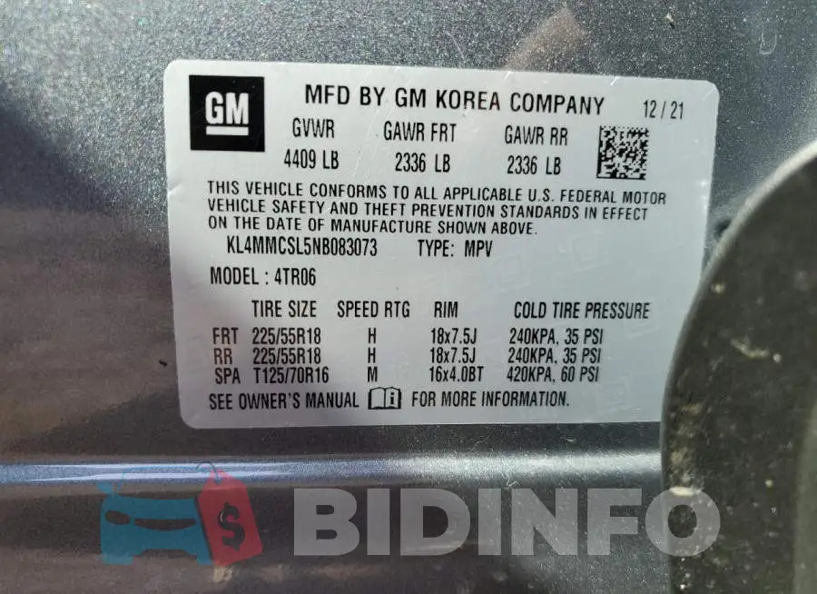 KL4MMCSL5NB083073 Photo# 13