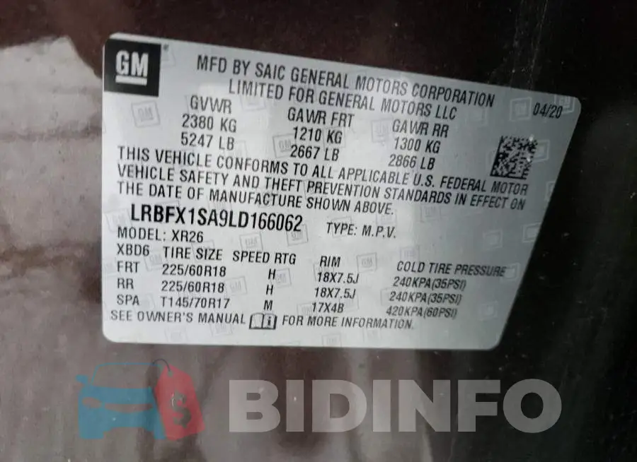 LRBFX1SA9LD166062 Photo# 13