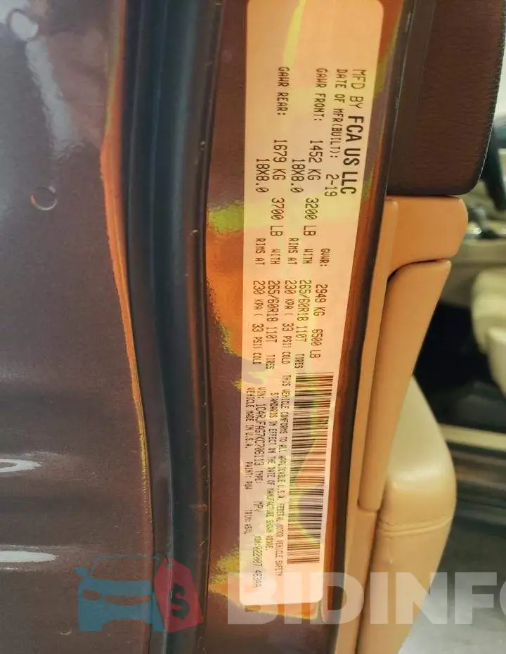 1C4RJFAG7KC706113 Photo# 14
