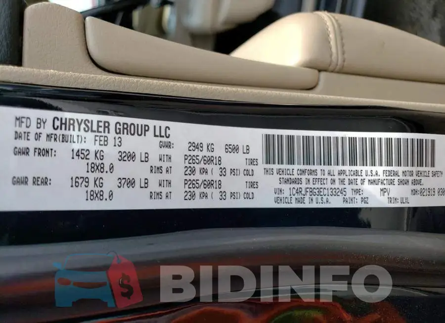 1C4RJFBG3EC133245 Photo# 13