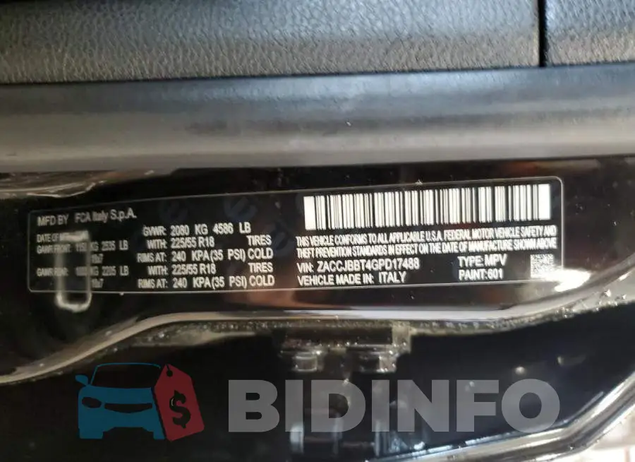 ZACCJBBT4GPD17488 Photo# 12