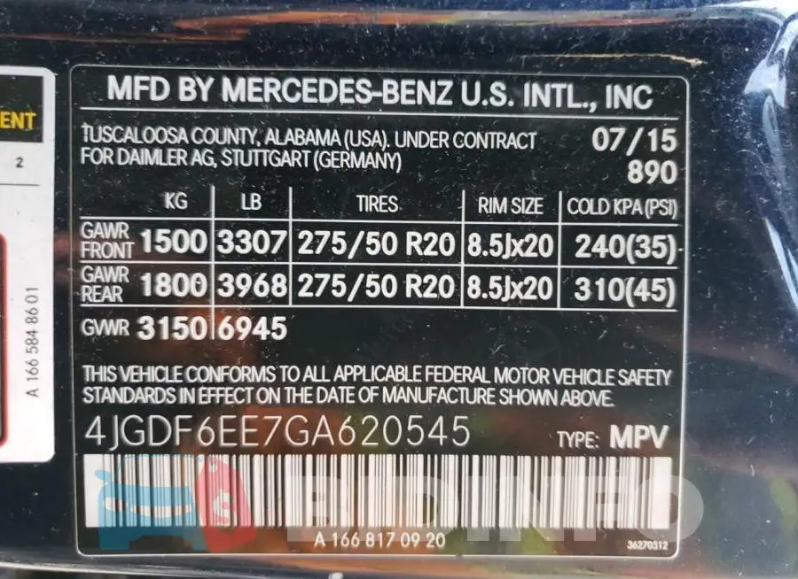 4JGDF6EE7GA620545 Photo# 13