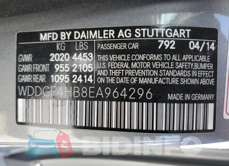 WDDGF4HB8EA964296 Photo# 12