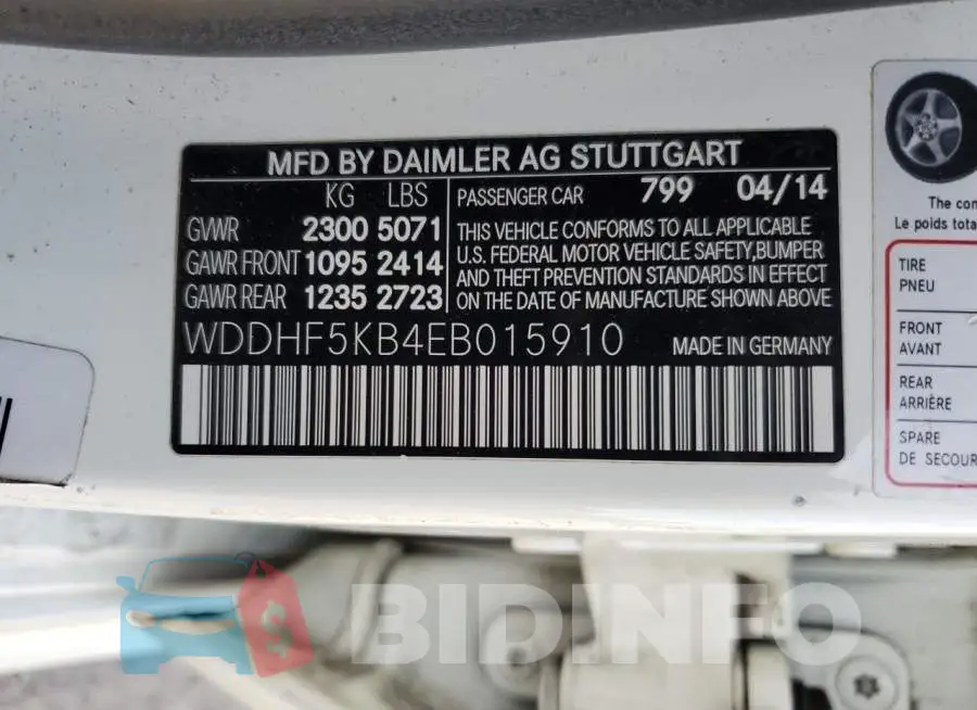 WDDHF5KB4EB015910 Photo# 13