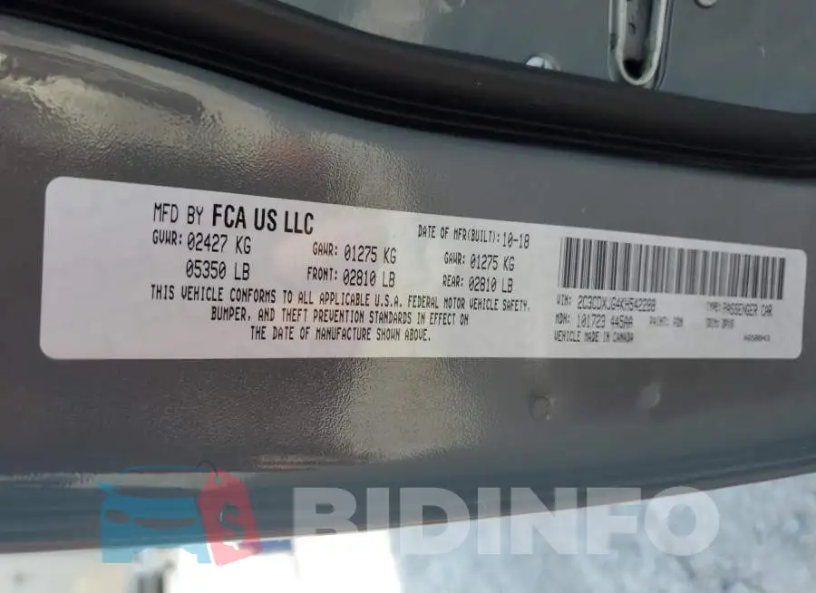 2C3CDXJG4KH542288 Photo# 12