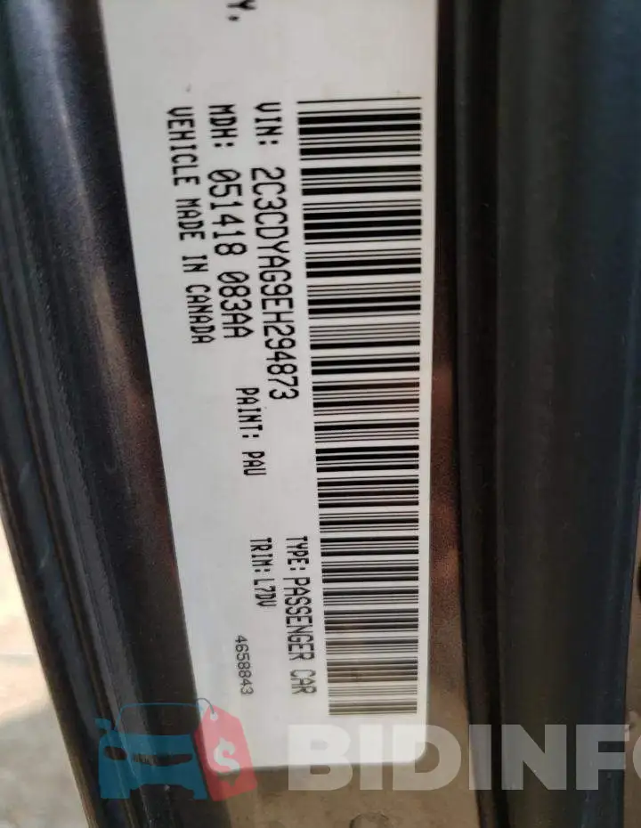 2C3CDYAG9EH294873 Photo# 12