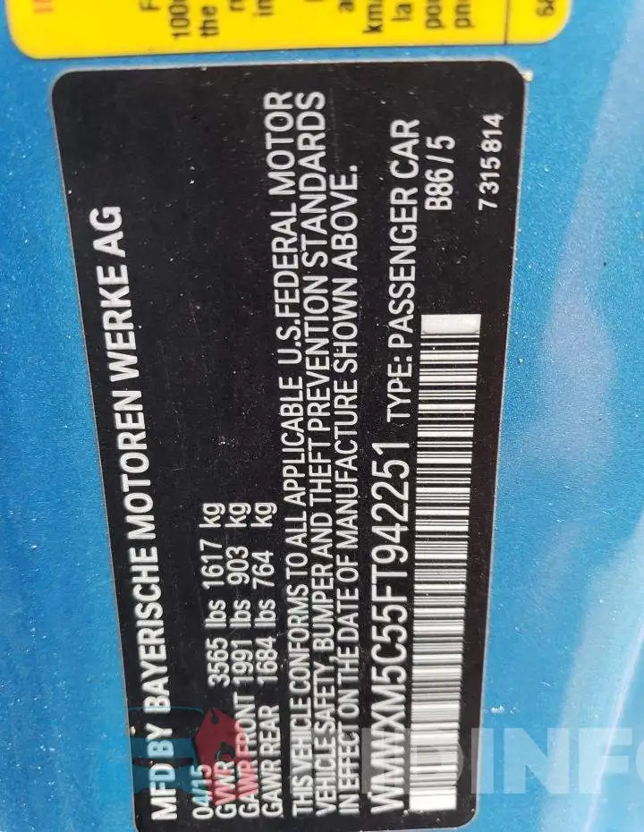WMWXM5C55FT942251 Photo# 12