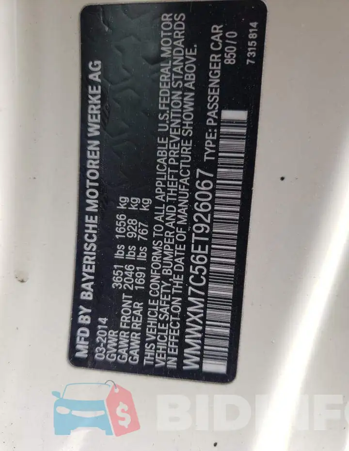 WMWXM7C56ET926067 Photo# 12