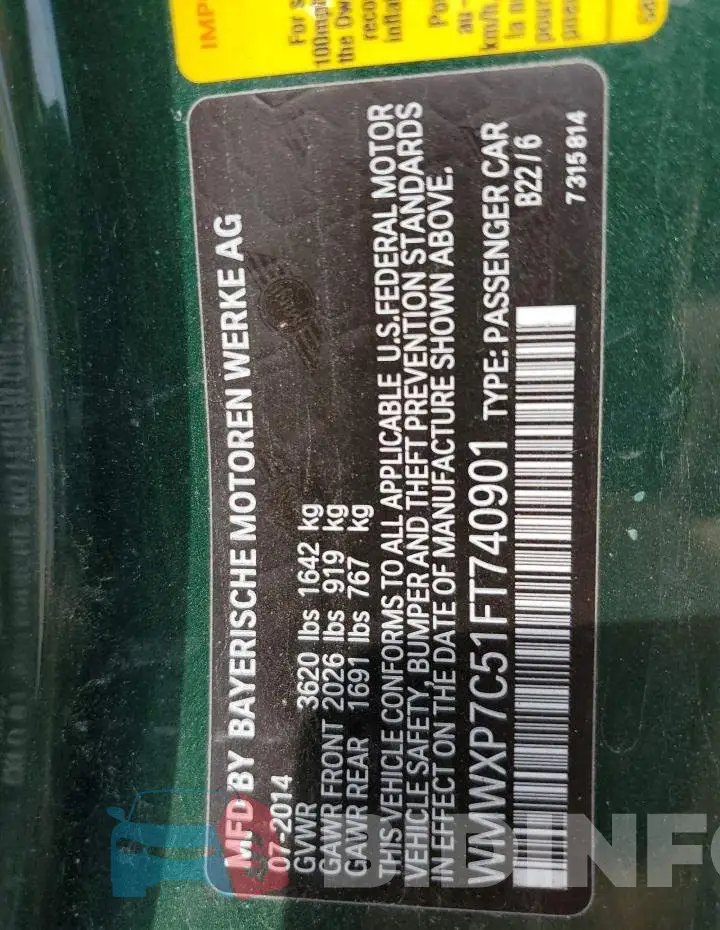 WMWXP7C51FT740901 Photo# 12