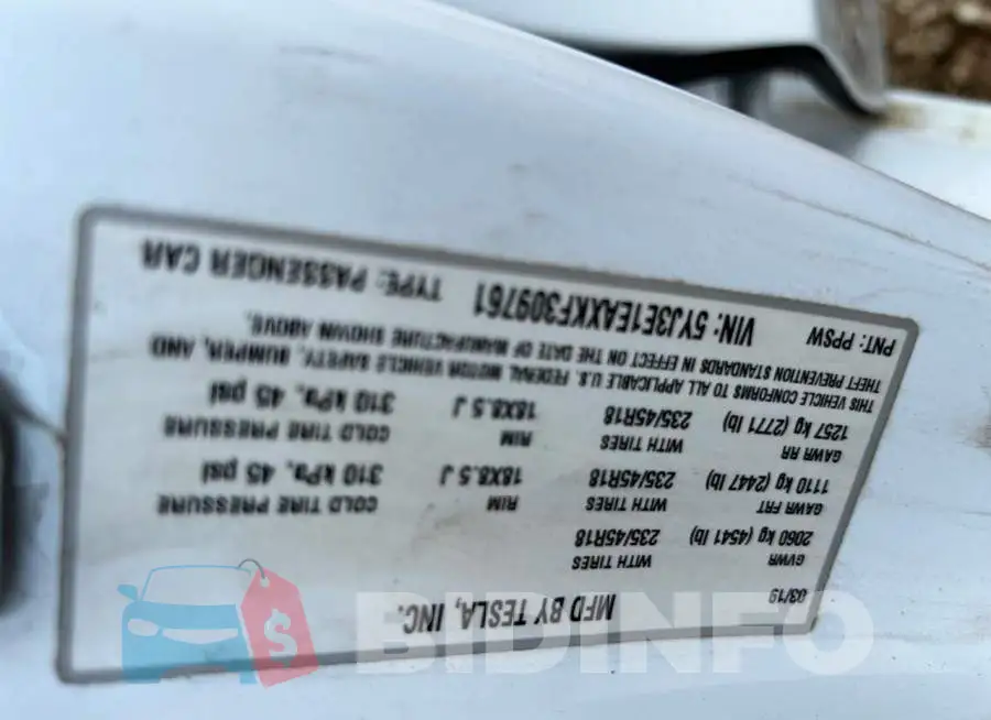 5YJ3E1EAXKF309761 Photo# 10