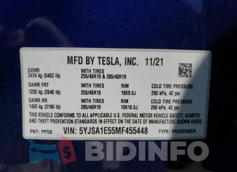 5YJSA1E55MF455448 Photo# 13