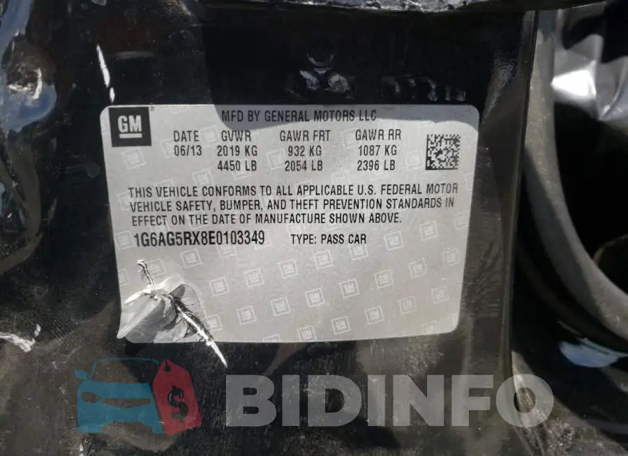 1G6AG5RX8E0103349 Photo# 10
