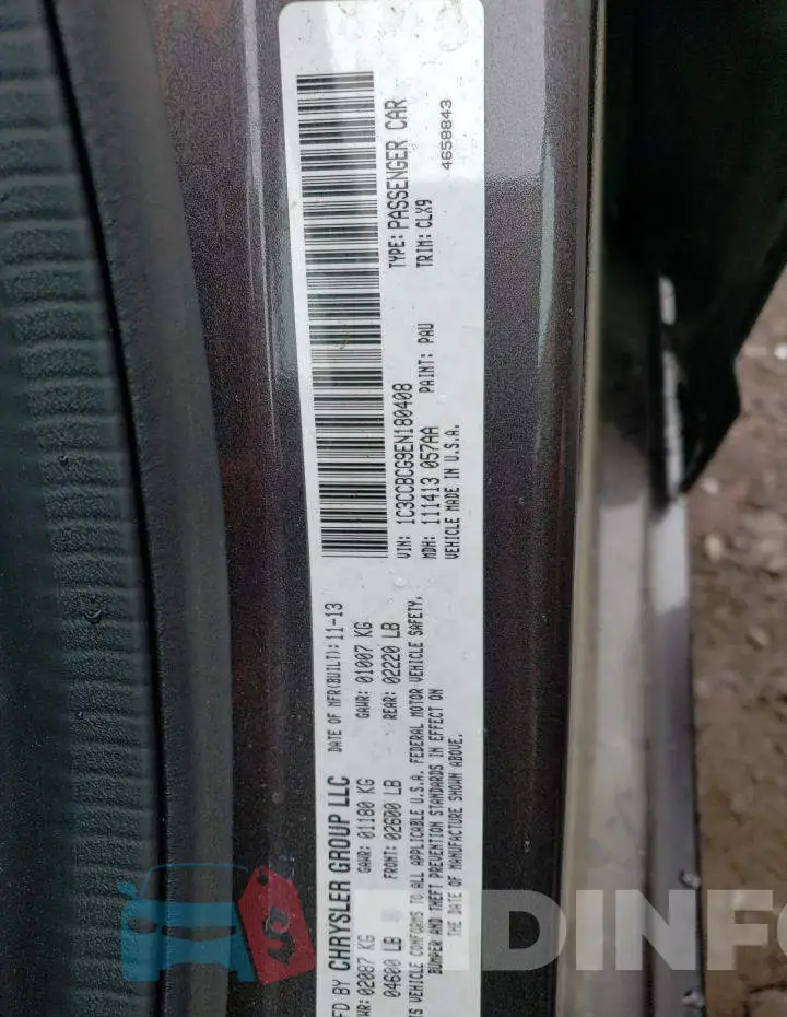 1C3CCBCG9EN180408 Photo# 12