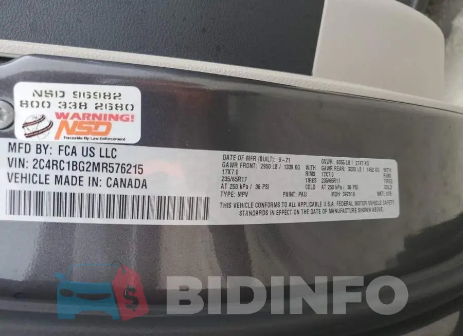 2C4RC1BG2MR576215 Photo# 14