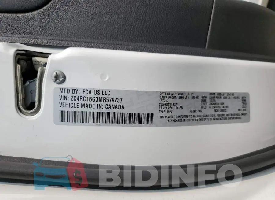2C4RC1BG3MR579737 Photo# 13