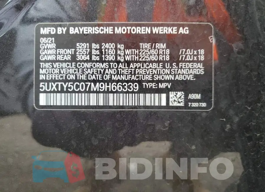 5UXTY5C07M9H66339 Photo# 13