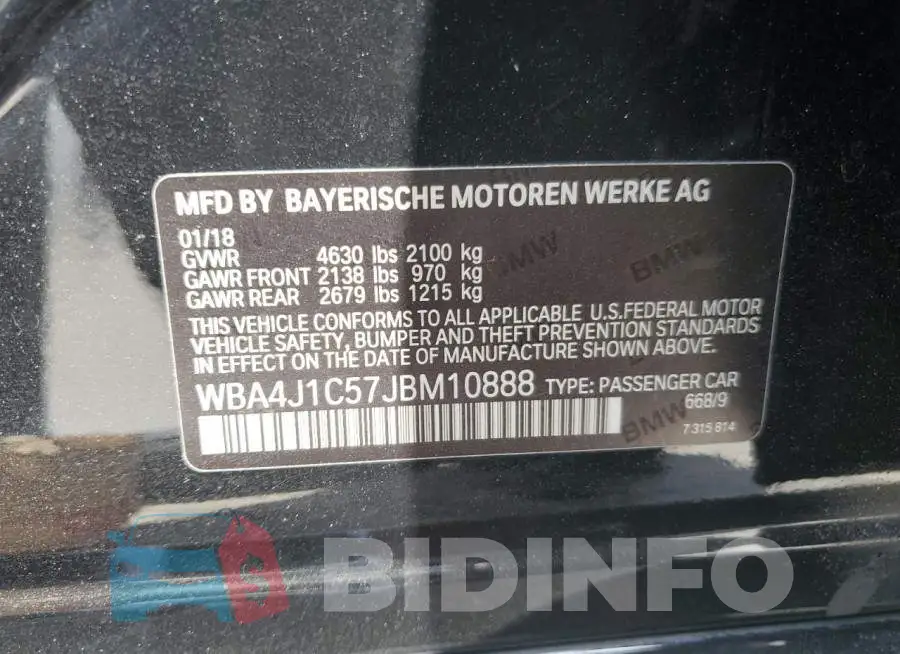 WBA4J1C57JBM10888 Photo# 13