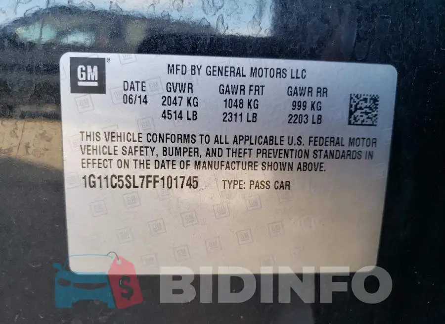 1G11C5SL7FF101745 Photo# 12
