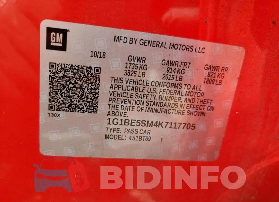 1G1BE5SM4K7117705 Photo# 12