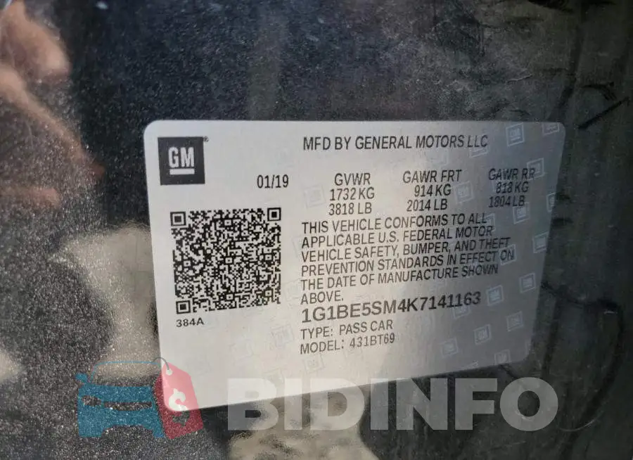 1G1BE5SM4K7141163 Photo# 13