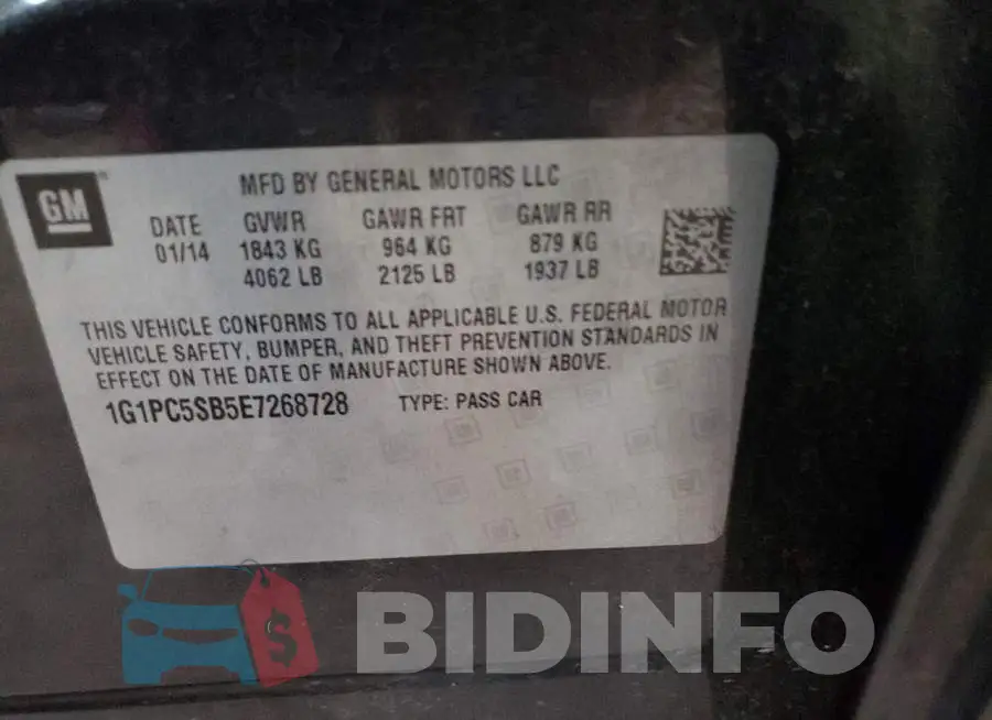 1G1PC5SB5E7268728 Photo# 12