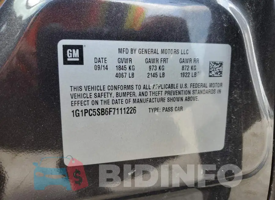 1G1PC5SB6F7111226 Photo# 13