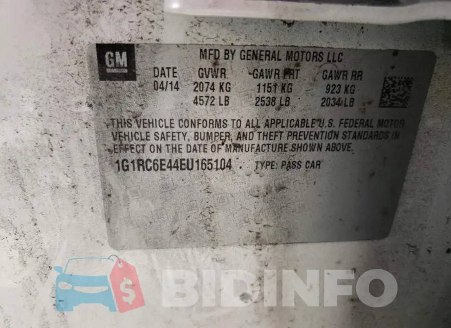 1G1RC6E44EU165104 Photo# 12