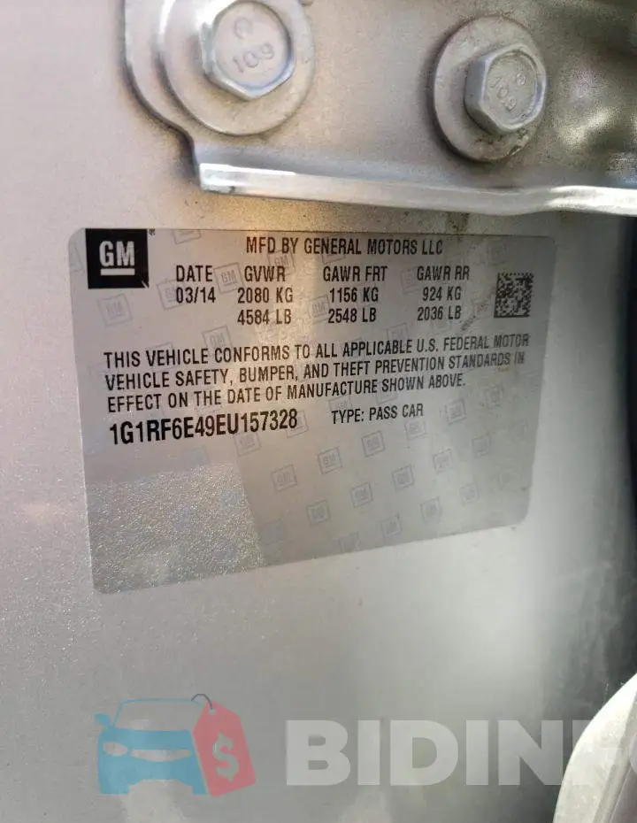 1G1RF6E49EU157328 Photo# 12