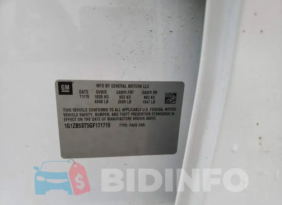 1G1ZB5ST5GF171719 Photo# 12