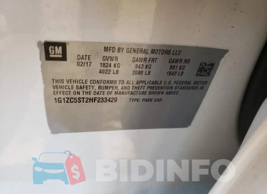1G1ZC5ST2HF233429 Photo# 12