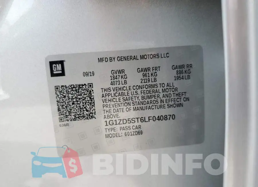 1G1ZD5ST6LF040870 Photo# 12