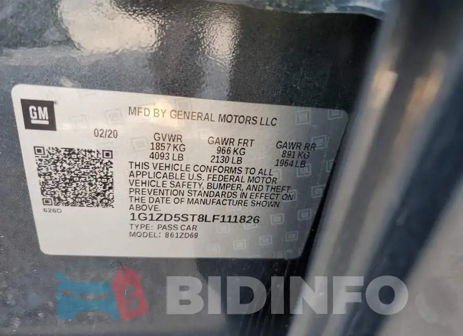 1G1ZD5ST8LF111826 Photo# 13