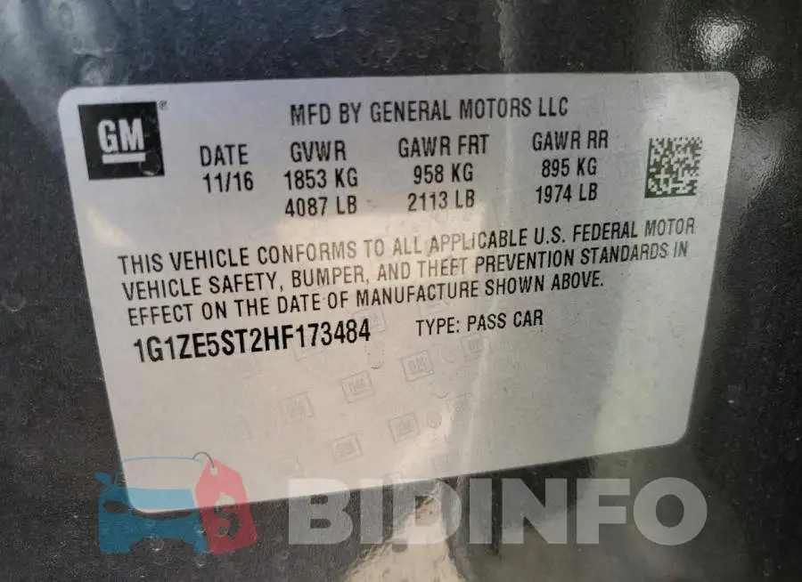 1G1ZE5ST2HF173484 Photo# 12
