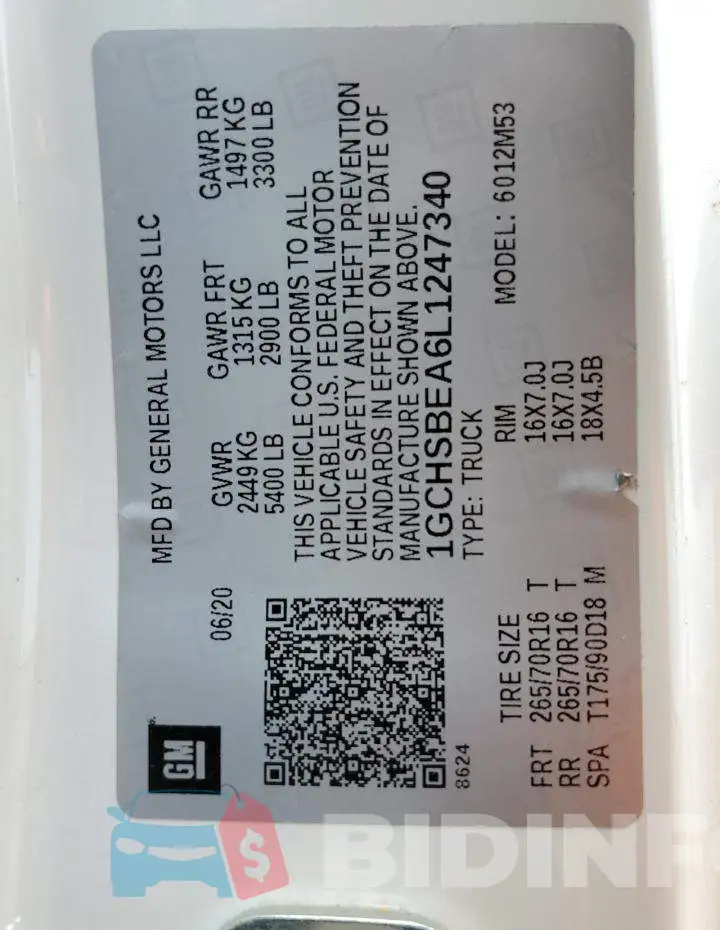 1GCHSBEA6L1247340 Photo# 13