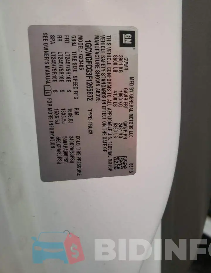 1GCWGFCG3F1265872 Photo# 13