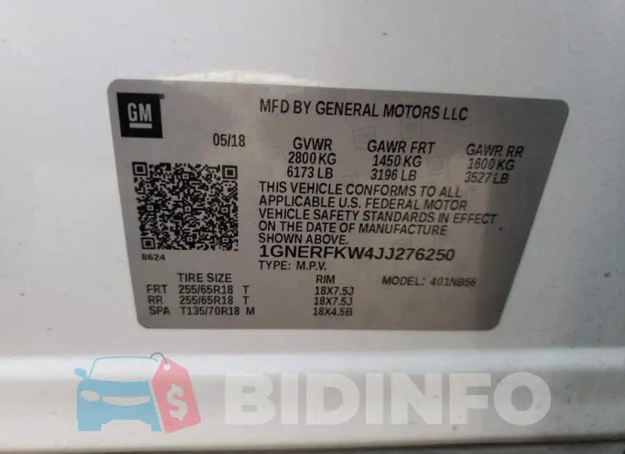 1GNERFKW4JJ276250 Photo# 14