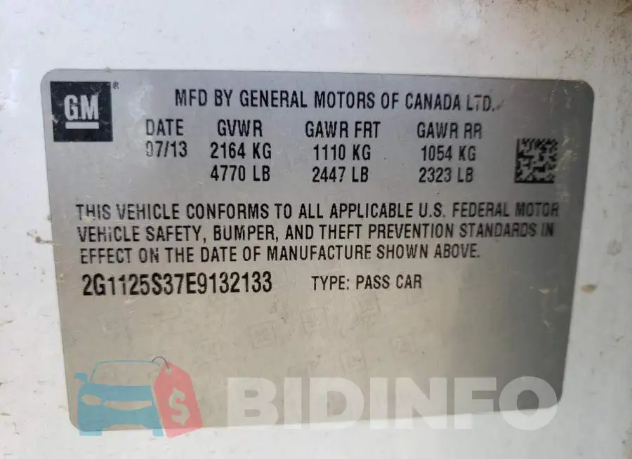 2G1125S37E9132133 Photo# 13