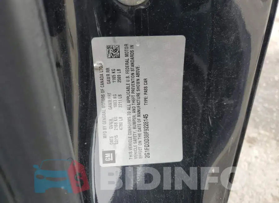 2G1FD3D38F9228145 Photo# 13