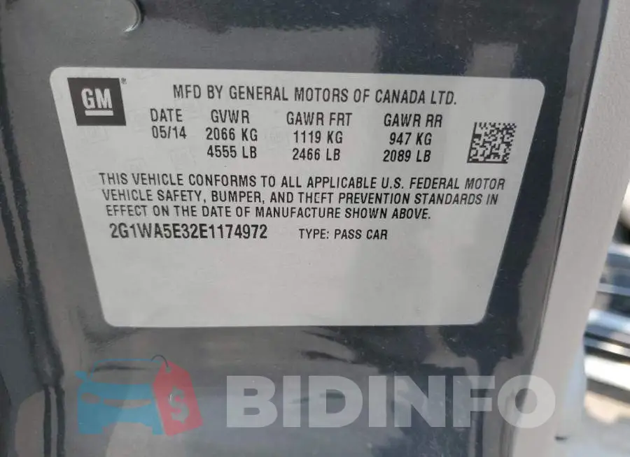 2G1WA5E32E1174972 Photo# 12