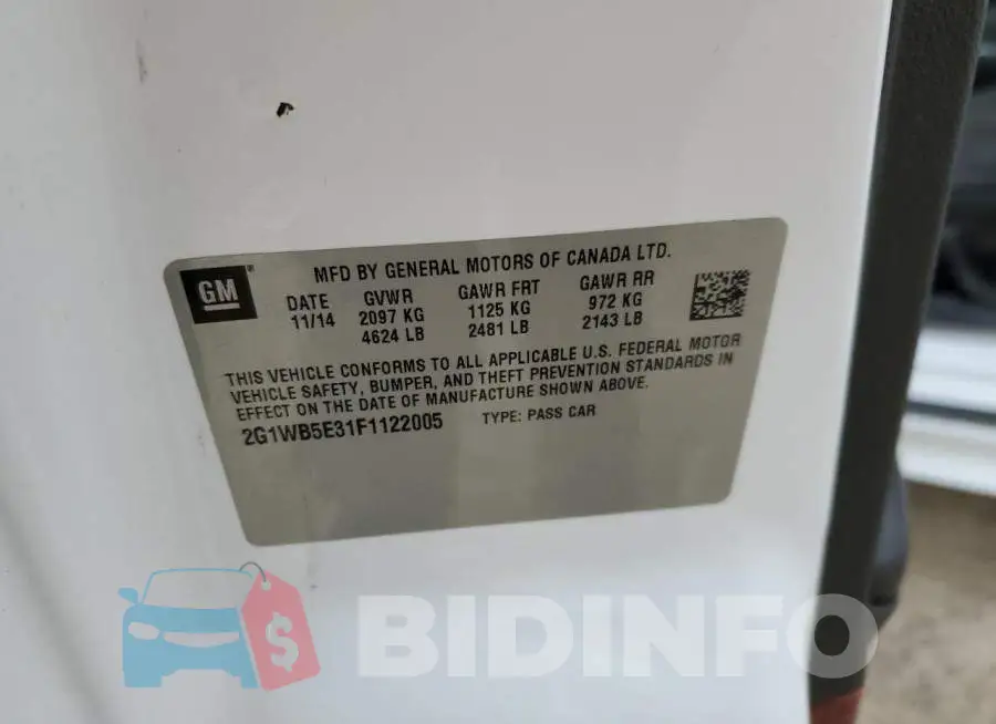 2G1WB5E31F1122005 Photo# 12