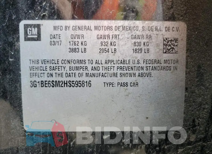 3G1BE6SM2HS595816 Photo# 12
