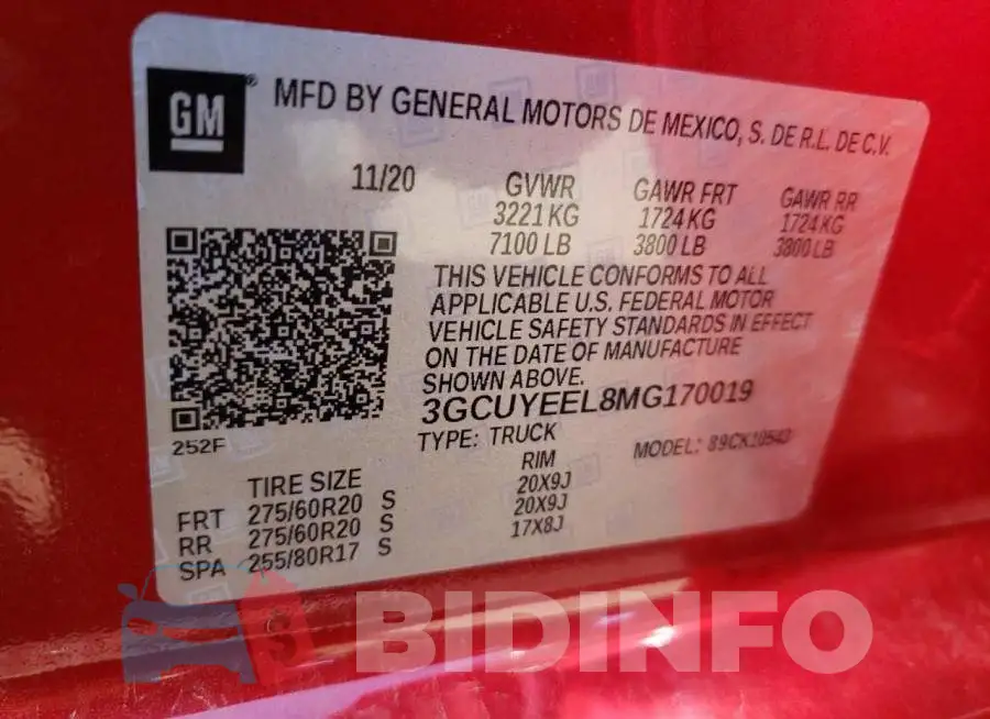 3GCUYEEL8MG170019 Photo# 12
