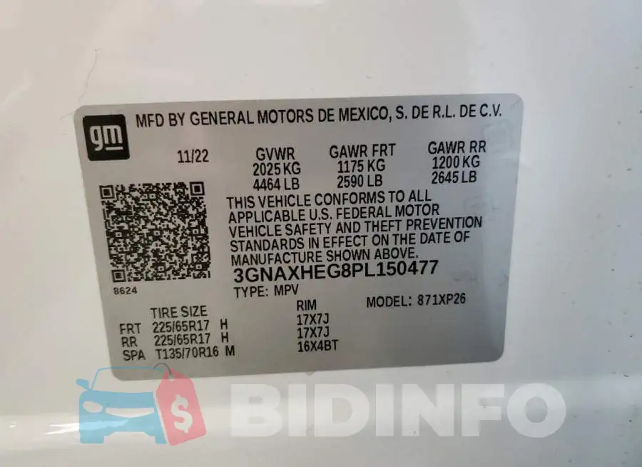3GNAXHEG8PL150477 Photo# 14