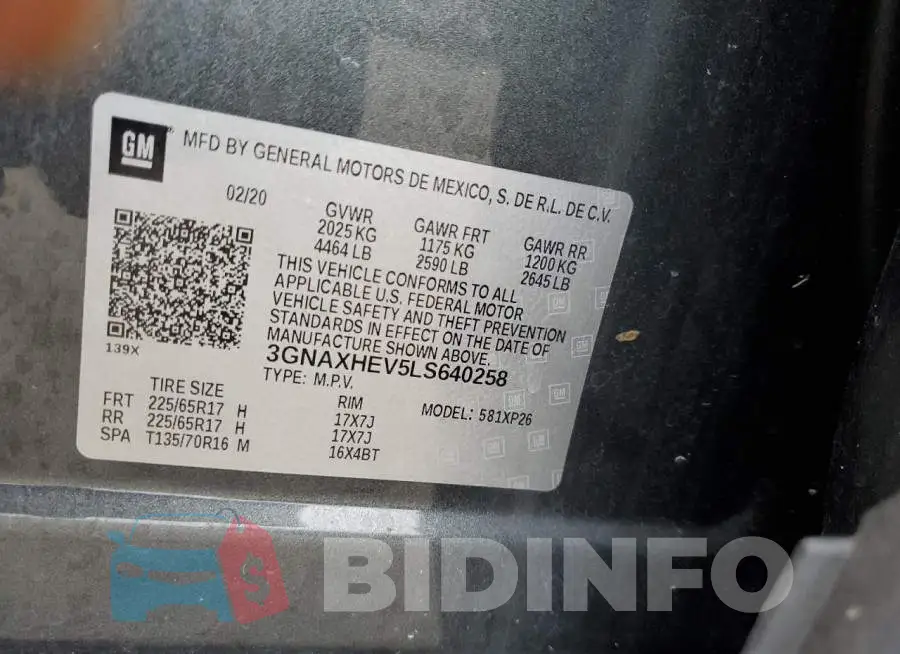 3GNAXHEV5LS640258 Photo# 13