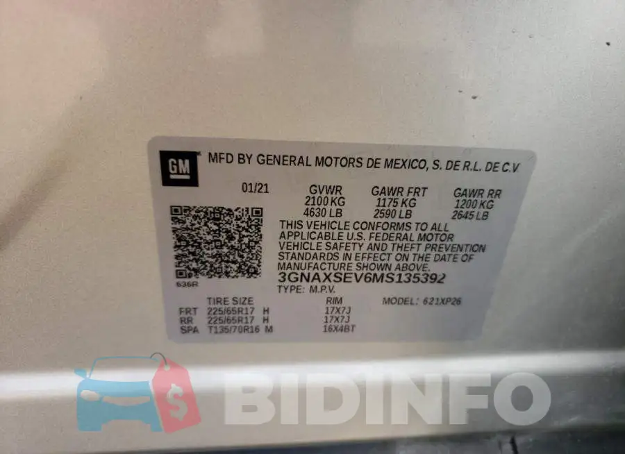 3GNAXSEV6MS135392 Photo# 13