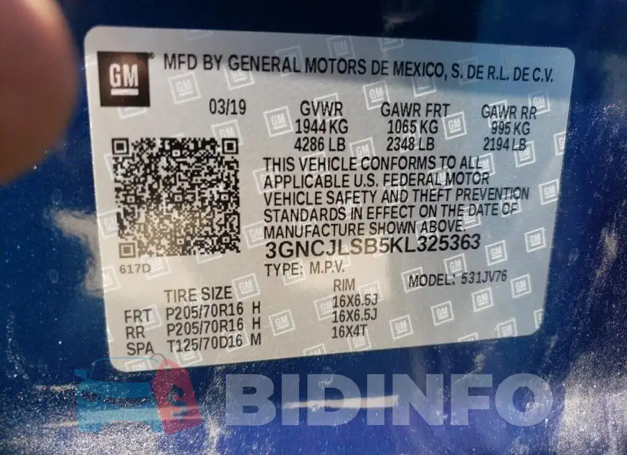 3GNCJLSB5KL325363 Photo# 12